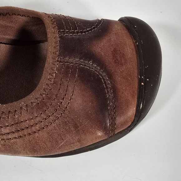 Keen Leather Shoe Sienna Mary‎ Jane Women's Size 8.5 Brown Elastic Strap Slip On - Picture 10 of 10